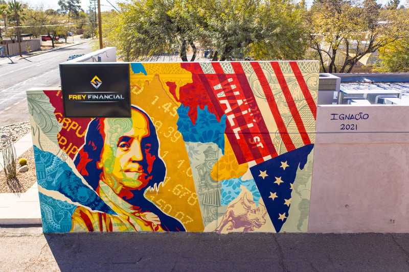 Benjamin Franklin mural by Ignacio Garcia