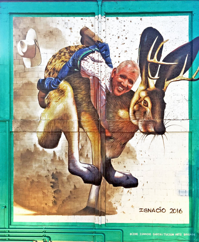 Jackalope and Bill Walton Mural by Ignacio Garcia