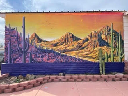 Tucson Estates Golf Course mural by Ignacio Garcia