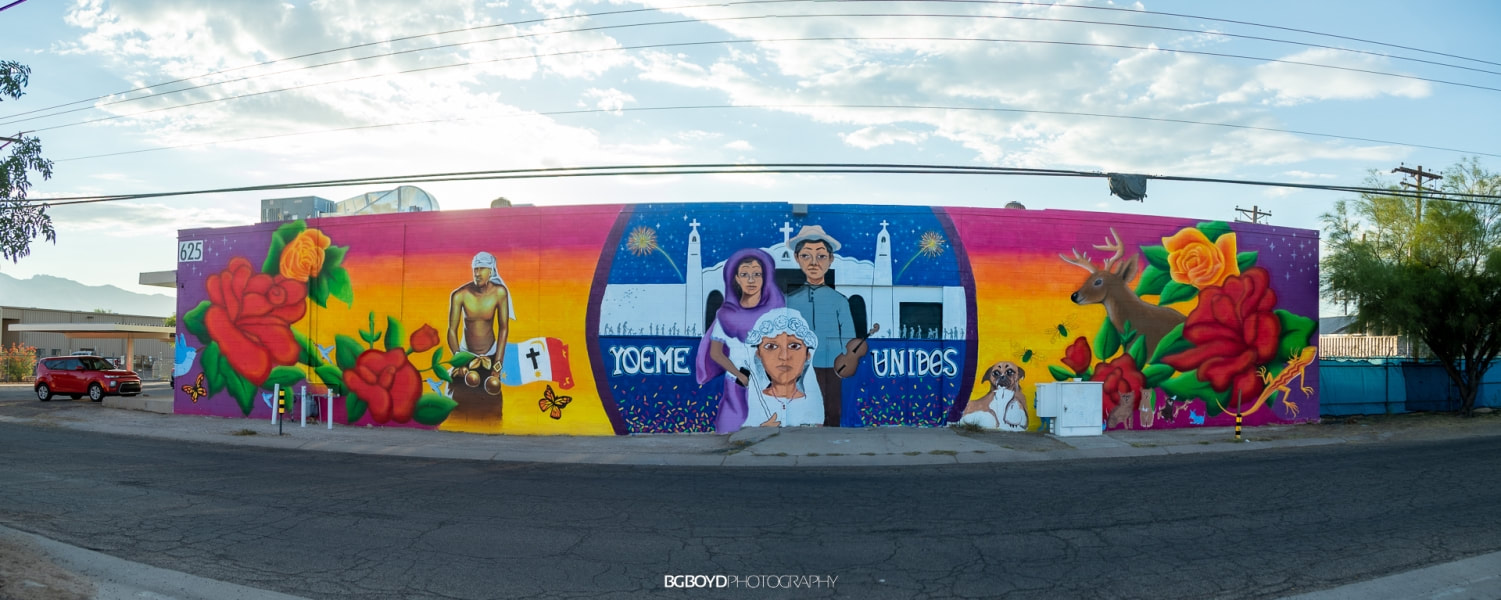 YOEME UNIDOS Old Pascua Yaqui Tribe mural by Ignacio Garcia